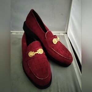 Men's Giorgio Brutini rich red Bordeaux slip on loafer shoes size 9
